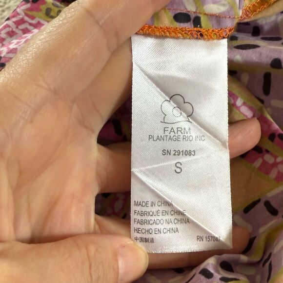 FARM RIO Beaded Macaws Cotton Midi Dress In Multi S NWOT - Picture 12 of 13